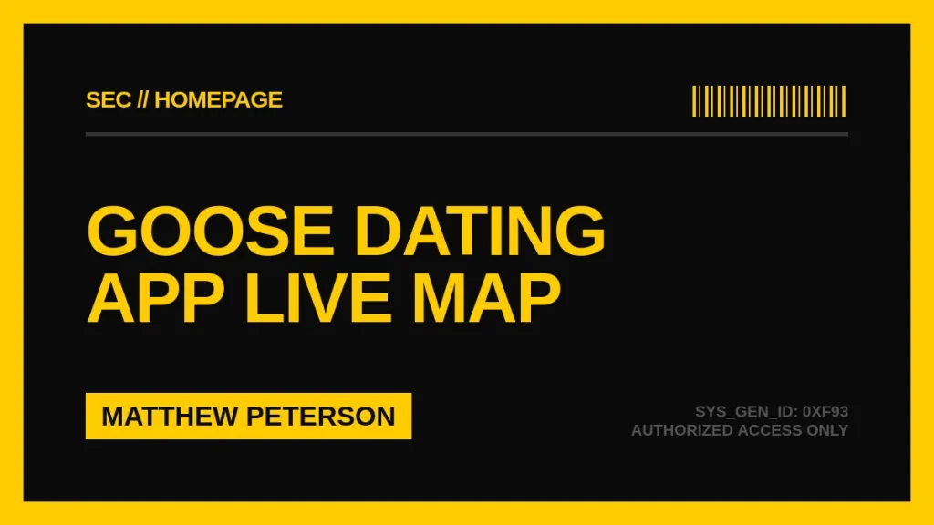 Goose Dating App, Live Map, Find Friends Online
